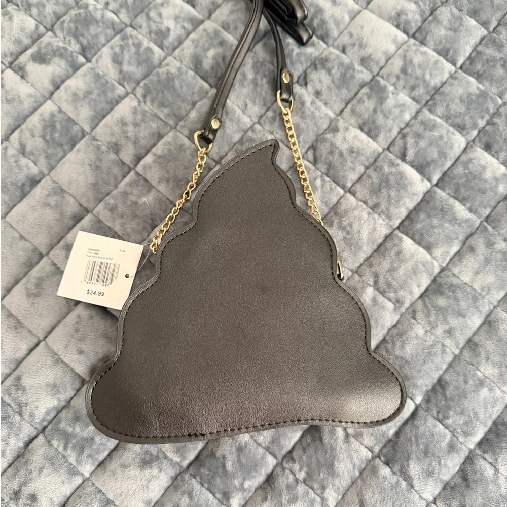 Olivia Miller Pink and Blue Poop Emoji Crossbody Bag